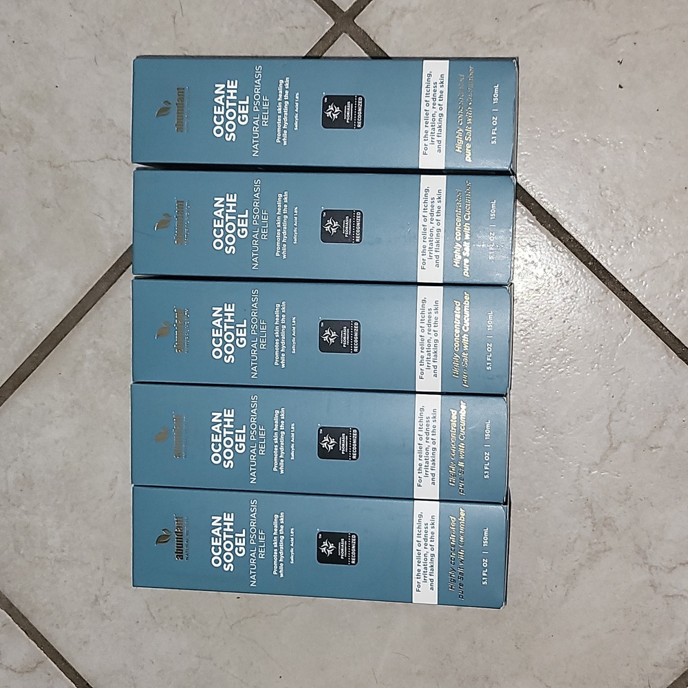 5X Abundant Ocean Soothe Gel Natural Psoriasis Relief BNIB